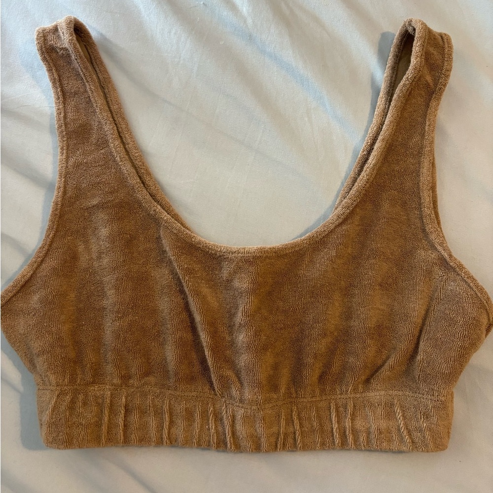 Zara terry cloth bralette crop top